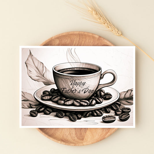 Father's Day Coffee Cup Greeting Card