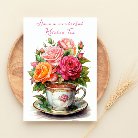 Wonderful Kitchen Tea Greeting Card